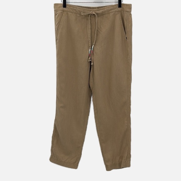 J. Crew Tie Waist Linen Blend Seaside Pant in Desert Sand - Size Medium - Picture 4 of 10